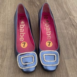 Like New Blue Women's Metallic Pump - Size 7